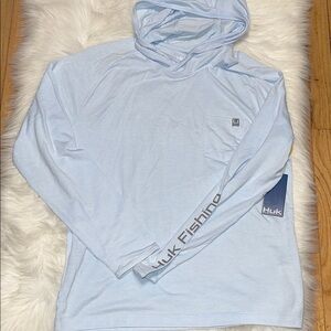 Huk Light Blue Fishing Hoodie waypoint hoodie